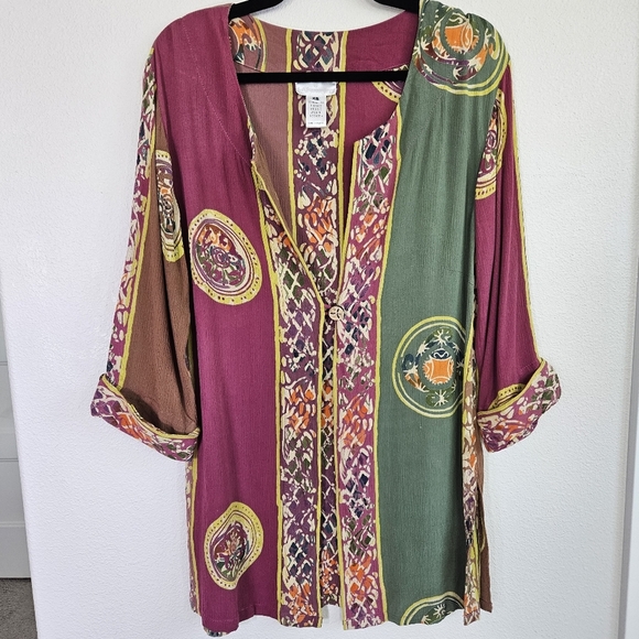 Soft Surroundings Multicolor Boho Cardigan Women's Top, Size XS (Oversize) - Picture 1 of 8